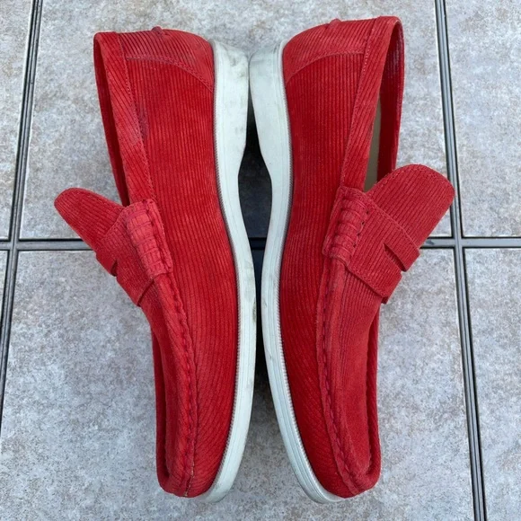 A.TESTONI loafers red